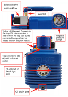 Pompe à vide monophasée Feiyue Value V-i180SV pour climatiseur, compatible avec les nouveaux réfrigérants CVC