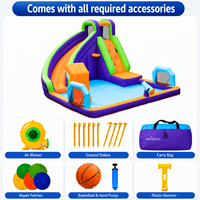 Toboggan aquatique gonflable de haute qualité pour enfants avec mur d'escalade et enclos Castillo Inflable pour jeux en extérieur