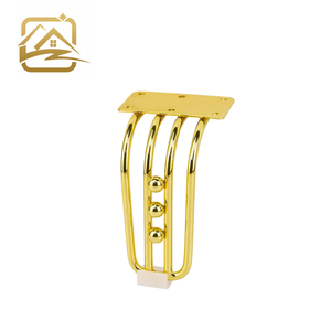 Fournisseurs d'usine en gros : Pieds de canapé dorés de 15 cm, type griffe avec bille en acier, pieds de meubles modernes pour salon - Product Image 1