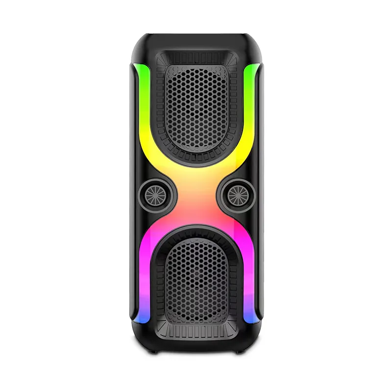 SING-E ZQS4263 produk baru luar ruangan portabel ganda 4 inci Bass dalam pemutaran jangka panjang lampu RGB dengan layar tampilan Speaker