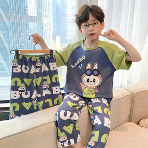 Pyjamas en coton pur pour garçons, 1 à 12 <span class=keywords><strong>ans</strong></span>, nouveaux modèles de pyjamas et de vêtements de détente pour bébés, sur mesure à partir d'échantillons. - Product Image 2