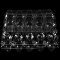 Boîtes à œufs en plastique transparent 15 alvéoles, boîte à œufs en plastique avec couvercle, cartons pour œufs de caille, plateau à œufs en plastique, emballage blister