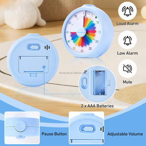 Temporizador Visual de 60 Minutos para Niños con Volumen Ajustable, Herramientas de Gestión <span class=keywords><strong>del</strong></span> Tiempo con Diseño de Arcoíris y Funcionamiento Silencioso - Product Image 4