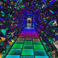 Lumières disco interactives, miroir LED 3D infini en acrylique, piste de danse magnétique ou fête de mariage
