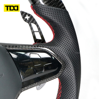 Palancas de Cambio Magnéticas de Fibra de Carbono Estilo Carreras TDD para Volkswagen VW Golf MK8 GTI Golf R Polo, Volante, Un Año de Garantía