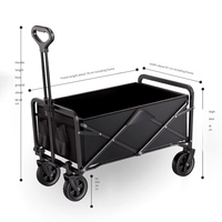 Chariot de camping portable d'extérieur, boîte de rangement, chariot de courses pliable pour usage domestique, pour monter les escaliers et transporter les courses