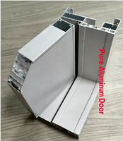 Porte de chambre : Aluminium pur, résistante à l'humidité et aux insectes, ensemble de portes intérieures à double bordure