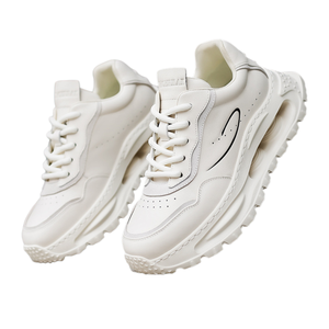 รองเท้าวิ่งหนังแท้สำหรับผู้ชาย รุ่นยอดนิยมประจำฤดูใบไม้ผลิ ดีไซน์ผสมผสานสไตล์เรโทรและร่วมสมัย หนังวัวแท้ (3-5 ซม.) - Product Image 4