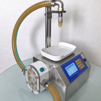 Machine de remplissage semi-automatique à pompe à engrenages et contrôle numérique pour liquides visqueux : shampoing, après-shampoing, glycérine, gel douche