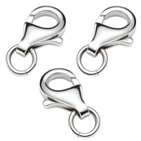 Accessoires de bijouterie en argent sterling 925 : connecteurs pour colliers et bracelets, anneaux de jonction, fermoirs mousquetons en argent massif pur