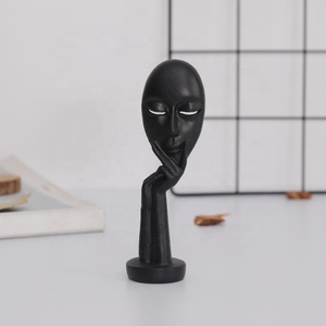 Statuette de visage en résine personnalisable pour femmes, statue personnalisée en 3D, méditation humain, nouveau cadeau artisanal minimaliste, décoration de maison, vente en gros, - Product Image 6