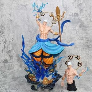 Figura de Anime del Dios del Trueno <span class=keywords><strong>Enel</strong></span> de Una Pieza, con Cabeza Extraíble, Base con Efecto de Rayo Azul, Modelo Coleccionable de PVC - Product Image 4