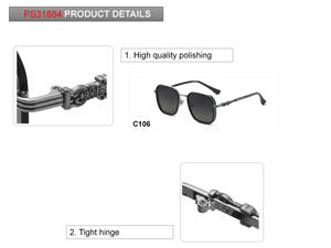 Model 31884 <strong>square</strong> Metal Sunglasses Polarized Sunglasses Ready Stock Eyeglasses Frames <strong>Ray</strong> Sun UV400 - Product Image 6