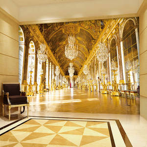 Personnalisé De Luxe Palais Royal Européen Papier peint Hôtel Salon Canapé <span class=keywords><strong>TV</strong></span> Fond Non tissé Papier Peint Papier Peint - Product Image 4