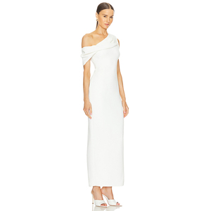 Vestido de fiesta a la moda para mujer vestido Maxi asimétrico con hombros descubiertos - Product Image 2