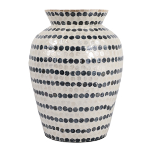 Vaso Decorativo Contemporaneo con Motivo a Pois, Alto Vaso per Fiori per Soggiorno, Casa e Ufficio - Product Image 5