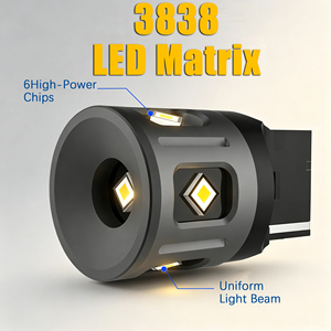 Bombilla LED Dual Bright S3 T20 de 6W 3570 con Colores Personalizados 3156 3157 1156 1157, Lámpara de Señal de Giro, Freno, Trasera y Reversa para Autos y Camiones - Product Image 5