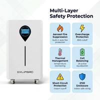 Système d'énergie solaire à batterie au lithium LiFePO4 certifié CE 51,2 V 16 kWh 30 kWh, alimentation de secours domestique