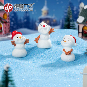 ตุ๊กตาหิมะเรซิ่น Dp Craft ของตกแต่งคริสต์มาสขนาดเล็กสำหรับตกแต่งภายในบ้าน - Product Image 3
