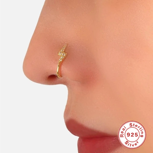 Gaby nuovo design s925 anello al <span class=keywords><strong>naso</strong></span> finto in <span class=keywords><strong>argento</strong></span> sterling cuore fulmine luna oro polsini al <span class=keywords><strong>naso</strong></span> non <span class=keywords><strong>piercing</strong></span> <span class=keywords><strong>piercing</strong></span> al <span class=keywords><strong>naso</strong></span> lucido - Product Image 3