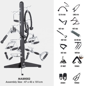 VIGFIT OEM Lot de 5 Accessoires de <span class=keywords><strong>Musculation</strong></span> Intégrés : <span class=keywords><strong>Poignée</strong></span> de Traction, Barre d'Attache pour <span class=keywords><strong>Poulie</strong></span> Haute/Basse, <span class=keywords><strong>Poignée</strong></span> Mag Grip - Product Image 6