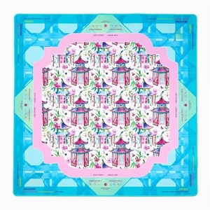 Tapete de Mahjong Americano con Diseño Floral Rosa Pastel, Cubierta de Mesa con Estampado de Tulipanes y Mariquitas, Plegable, Antideslizante, con Reducción de Ruido - Product Image 1
