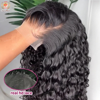 Perruques de Cheveux Humains Bouclés Birmans 12A Boucles Pixie Brésiliennes 200% Transparente Lace Frontal pour Femmes Perruques Full Lace Bouclées Birmanes