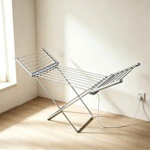 Tendedero Metálico Eléctrico Plegable con Alas para Secado en el Suelo, Multifuncional para el Hogar - Product Image 4