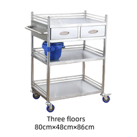 Chariot de traitement et de tatouage pliable à 4 roues en acier inoxydable de marque MK pour salon de beauté, vente en gros pour fabricants