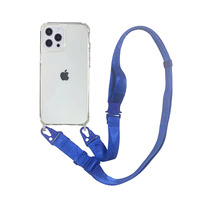 Coque de téléphone à bandoulière de haute qualité avec collier et crochet doux au toucher TPU PC étui transparent XOUXOU étui pour iphone 11 13 14 Pro