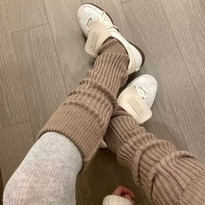 Whale Weaving Chronicle Leg Warmers For Women <b>Long</b> Knit Slouch <b>Socks</b> Keep Warm Autumn Winter Solid Color Polyester Fiber - Product Image 2