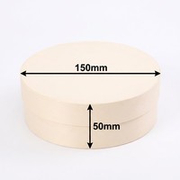 Boîte en bois ronde écologique de qualité alimentaire avec logo personnalisé Landy pour gâteau au fromage, boîte cadeau en bois de peuplier circulaire