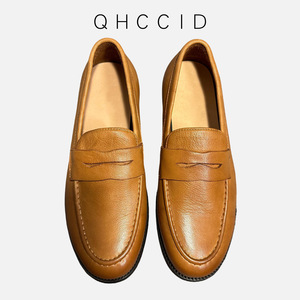 Mocassins italiens en cuir faits à la main pour hommes, style britannique, talon bas, chaussures décontractées respirantes - Product Image 3