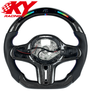 Volant en fibre de carbone standard avec LED et indicateur de régime pour BMW Série G G20 G22 G23 G26 G80 G81 G30 G32 G34 G36 G90 M3 M4 M5 M Performance - Product Image 1