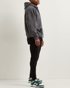 Vente en gros de sweats à capuche surdimensionnés pour hommes, de luxe, personnalisés, en coton lourd 100% 500 g/m², en molleton bouclette sans cordon - Product Image 4