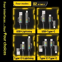 Câble de charge rapide 4-en-1 en alliage de zinc ultra-résistant 240W avec connecteurs USB-A/Type-C et gaine tressée en nylon pour transfert de données