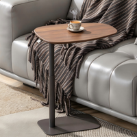Table basse portable réglable en hauteur, petite table à thé avec plateau en MDF, idéale pour les salons et les espaces partagés