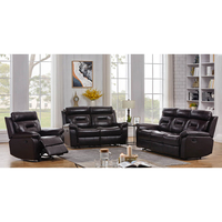 Canapé en cuir inclinable manuel 3 places de style moderne, canapé inclinable en tissu pour salon, ensemble de canapés classiques arabes