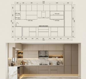 Armoires de <span class=keywords><strong>cuisine</strong></span> modernes en contreplaqué, prêtes à assembler, armoires de <span class=keywords><strong>cuisine</strong></span> en bois massif, meubles de <span class=keywords><strong>cuisine</strong></span>, armoires de <span class=keywords><strong>cuisine</strong></span> en MDF blanc - Product Image 6