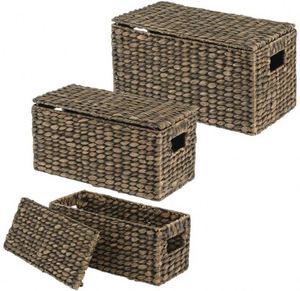 Set di 10 Cestini in <span class=keywords><strong>Vimini</strong></span> Intrecciati a Mano per Conservazione di Spesa, Vestiti, Giocattoli, Cucina, Angolo Armadio, Portapane - Product Image 3