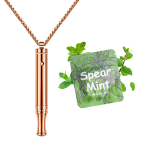 Collier inhalateur d'huiles essentielles aromathérapeutiques saveur naturelle pour arrêter de fumer, soulager l'anxiété et favoriser la méditation respiratoire, avec logo personnalisé - Product Image 2