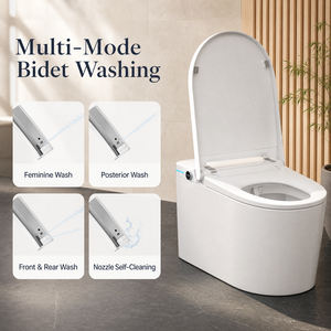 MWD CE Toilette Bidet Intelligente Monobloc avec Commande Vocale IA, Couvercle Automatique à Radar, Chasse d'eau à Double Pompe, Siège Antibactérien SIAA, Vente en Gros OEM - Product Image 5
