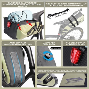 Borsa Sottosella per Bicicletta Rhinowalk 10L, Accessori per Ciclismo, Borsa a Cuneo Impermeabile per Bicicletta - Product Image 5