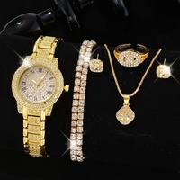 Ensemble de montres pour femmes de luxe, sport et mode, quartz, bracelet, collier, boucles d'oreilles, bijoux, acier inoxydable carré, 20 mm, cristal saphir