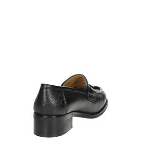 Mocasines de Mujer Veni, Zapatos de Vestir de Tacón Bajo con Detalle de Borla, de Cuero Negro - Product Image 3