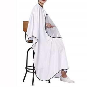 Pongee Red Barber Cape personalizzato di alta qualità impermeabile con finestra poliestere taglio dei capelli mantelle da salone mantelle 170*150cm confortevole - Product Image 2