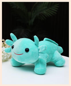 Fábrica al por mayor lindo Axolotl juguete de peluche multicolor cuatro esquinas tumbado <span class=keywords><strong>mexicano</strong></span> en Stock Super suave muñeco de peluche PP algodón - Product Image 6