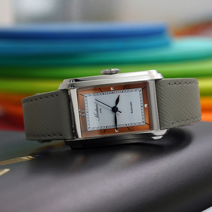 Nuevo Reloj MERKUR NH05 Rectangular Retro Casual para Hombre, Serie Business, Reloj Automático con Cordón, Reloj de Zafiro Blanco - Product Image 2