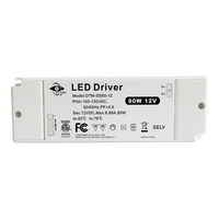 Controlador LED de Voltaje Constante No Regulable de 80W, 12V CC, ETL PF>0.6, Venta de Fábrica