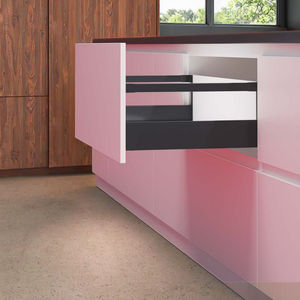 خزانة مطبخ حديثة رفيعة 45 علبة درج معدنية مخفية تحت جبل منزلقة ناعمة الإغلاق للشقة وغرفة النوم لتناول الطعام - Product Image 5